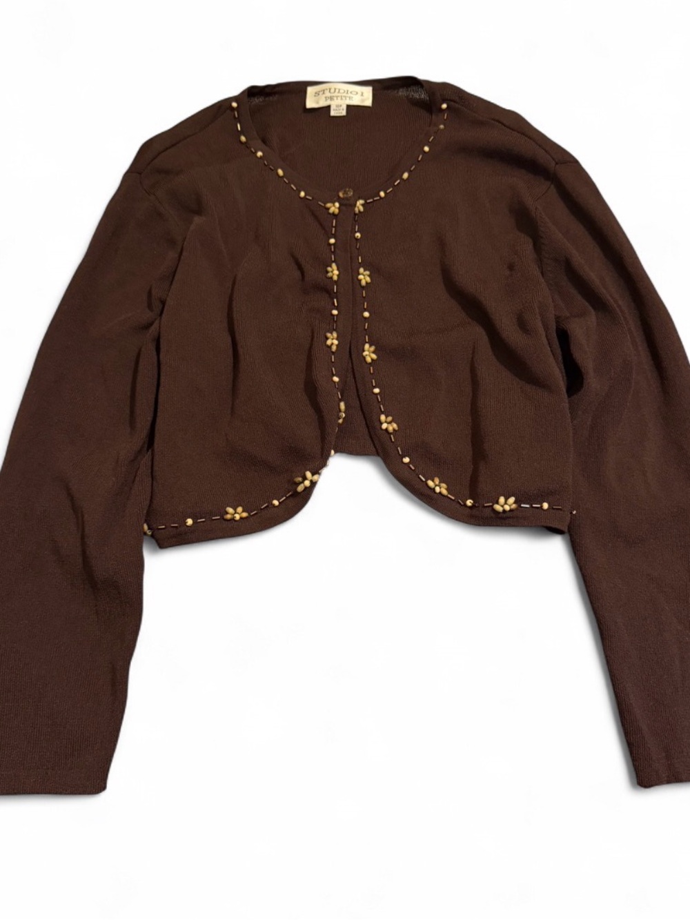 Vintage Studio 1 Cropped Beaded Dark Academia Bolero